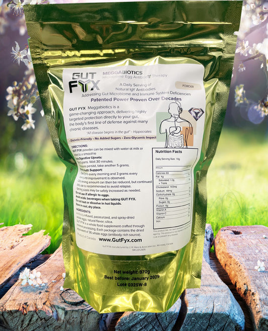 GUT FYX ND Powder (No Dextrose), 370g biodegradable bag (36 eggs)